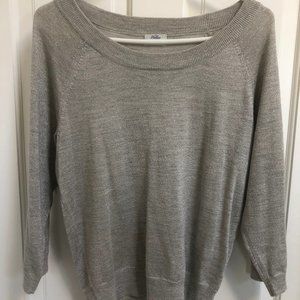 Madewell Wallace Silver Sweater, Small